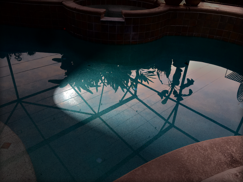 Sunrise Over a Florida Swimming Pool